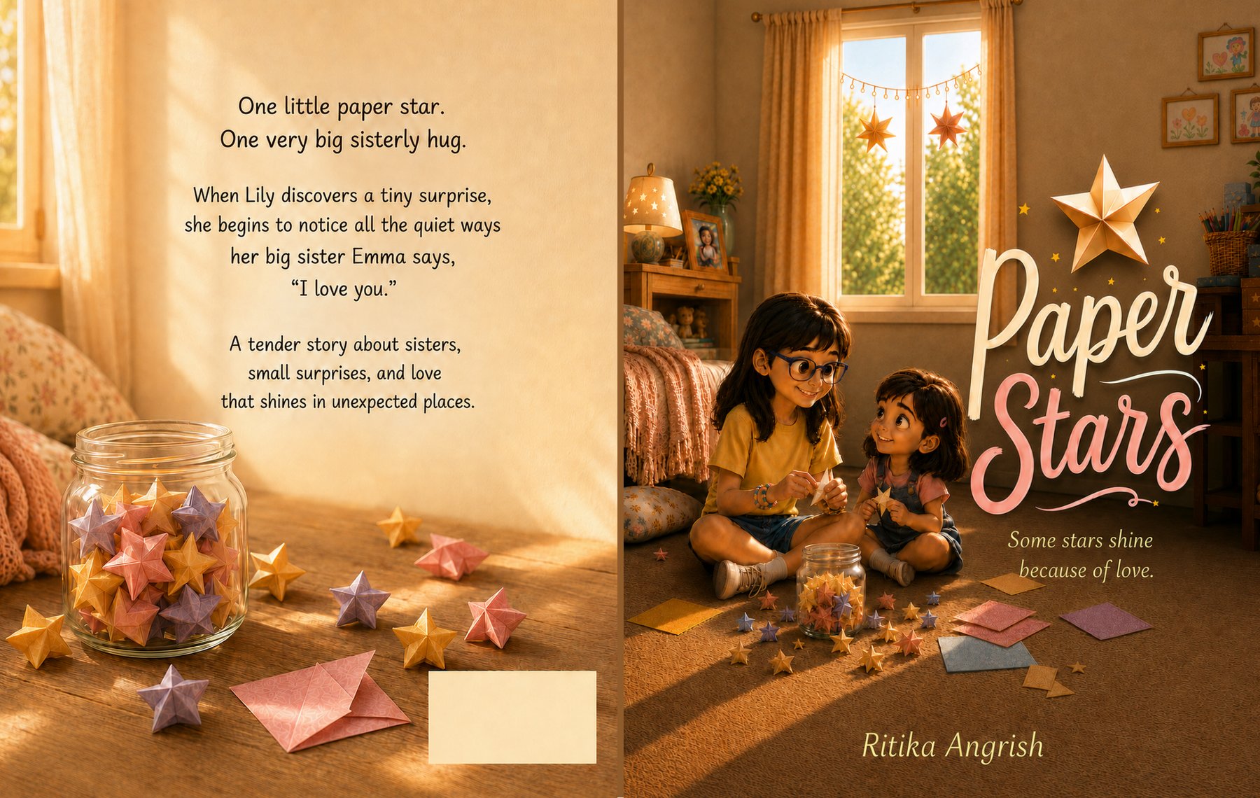 Full front-and-back cover spread of Paper Stars